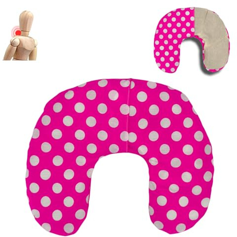 savasanas Wärmekissen, Thermobeutel, Halswirbel Heizkissen Fuchsie 36 x 32 cm – gefüllt mit 600gr Bio-Kirschkerne – für Kälte und Wärmetherapien – mit maschinenwaschbarem Bezug - handgefertigt