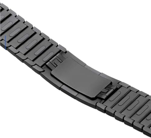 MVGVPLVLTNN For Apple Watch Band 7 6 5 4 3 SE correa for iwatch 45mm 41mm 44mm 40mm 42mm 38mm 316L stainless steel link bracelet pulseira(Black,40mm)