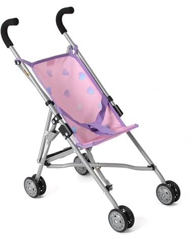 Bayer Chic 2000 - Puppenbuggy Roma, Puppenwagen, Mini-Buggy, Herzchen lila