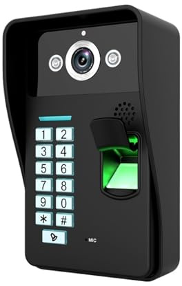TRDEWR Ring TüRklingel Fingerabdruckerkennung RFID-Passwort Video-Türsprechanlage Gegensprechanlage Türklingel Im Klacks Installiert