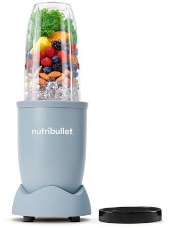 Nutribullet Pro 900 - Batidora Personal Multifunción, Blender Frutas y Verduras, Diseño Compacto, Fácil de Usar y Limpieza Rápida, Extracción de Nutrientes, 900W, Mineral Azul Grisáceo (NB904MASL)