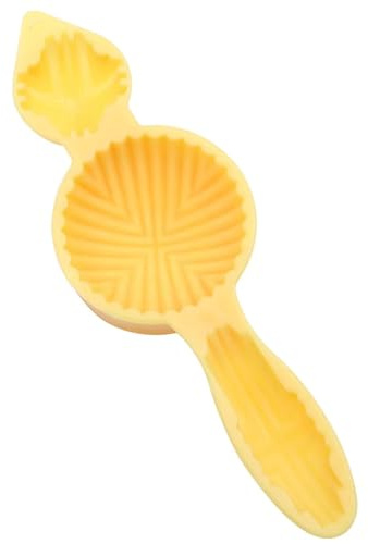 Keksformen und Stempel in 4 Formen – gelbes Kekspressen-Set aus Kunststoff, kompakte Mehrzweck-Backformen für Süßigkeiten, Schokolade, gefüllte Kuchen