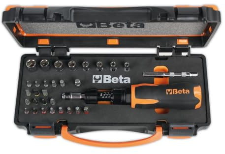 Beta 584/C31 - Assortimento di 31 utensili: 1 giravite dinamometrico, 8 chiavi a bussola esagonali, 20 inserti per avvitatori e 2 accessori