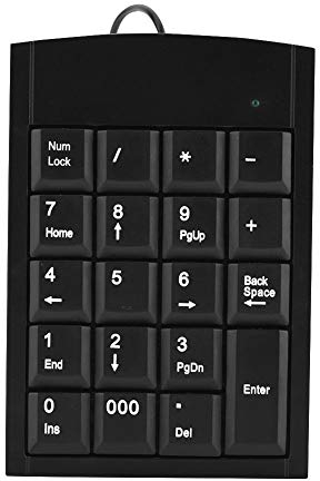 Richer-R USB Numeric Keypad,Portable Anti-slip Mini USB Wired Number Keyboard Number Pad for Laptop, Desktop Computers, etc