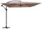Oviala Parasol déporté 3x3m Aluminium Taupe