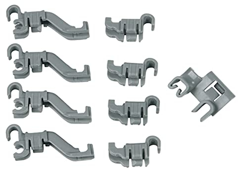 Bosch Siemens 632372 00632372 - Juego de fijación para cestas, soporte para platos de lavavajillas también Balay Blaupunkt Constructa Gaggenau Küppersbusch Neff