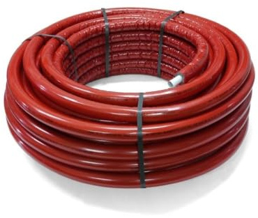 Sanpro Isoliertes Mehrschichtverbundrohr, Größe 26x3, 25 m, 10 mm isoliert (Mehrschichtverbundrohr Verbundrohr isoliert rolle Rollenware Ringware Isolierung Temperaturbeständig Wärmedämmung heizung)