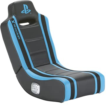 X-Rocker Silla Gaming Azul y Negra PlayStation Geist con Salida de Audio 2.0 (PlayStation 5)