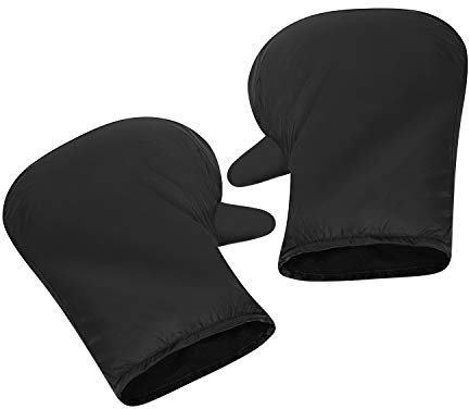 Lenkerhandschuhe Universal Motorradhandschuhe Plüschfutter Lenkerstulpen wasserdichte Lenker Handwärmer Winddichte Thermohandschuhe Winterhandschuhe Einfarbige Lenker Abdeckung für Motorrad Roller