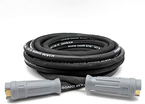 Kiam 30m Replacement Karcher HD HDS High Pressure Hose (2017-on) | Easy!Lock EasyForce Screw Thread | Heavy Duty 5/16 Single Wire | Rubber Outer Sleeve
