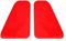 4R Quattroerre.it 17081 Adesivi Interno Fari Abarth e Fiat 500 Rosso Lucido