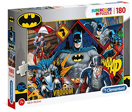 Clementoni - 29108 - Supercolor puzzle - Batman - 180 pieces - Made in Italy, jigsaw puzzle for kids