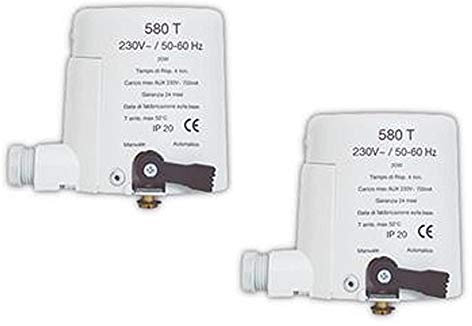 PACK 2 Pezzi Watts Serie 580T220VX Testina elettrotermica per valvole di Zona 230V