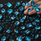 156 Stück Strasssteine zum Aufnähen Klaue Flache Rückseite Strasssteine Glitzersteine Metall Krappenfassung Acryl Glas Nähen Edelsteine für Kleidung DIY Handwerk Schmuckherstellung (See Blau)