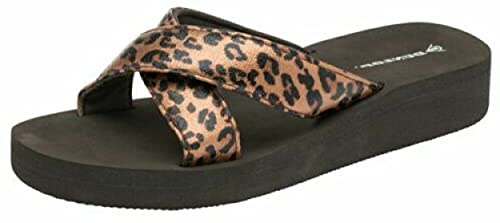 New Ladies Eva Toe Post Flip Flop Womens Pool Beach Slipper Water Proof Shoes (4 UK, Brown Cross, numeric_4)