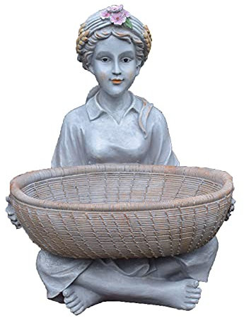 LONG-L Pflanzgefäß Engel Pflanztopf Gartendeko Blumentopf Dekofigur,Cherub Statue Dekoration Garten Ornament Blumentop,Gartendeko Figuren,Garten Statue Pflanzer Pot