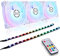 DS 120MM White PC Case Fans, RGB LED Fan with Controller for Computer Case, CPU Cooling, Radiators System(3Pack RGB Fans and 2Pack LED Strip with Magnet Design Kit, G Series)