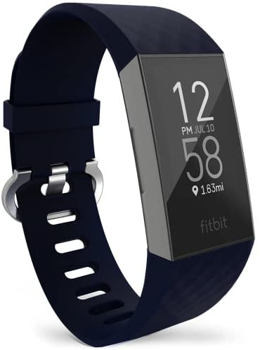 DigiCharge Armband für Fitbit Charge 4 und Fitbit Charge 3, Armbänder Silikon Ersatzarmband Kompatibel mit Fitbit Charge 4/3 Riemen, Sport Armband für Damen & Herren - Auswahl an Farben und Größen