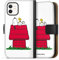 DeinDesign Klapphülle kompatibel mit Apple iPhone 12 Mini Handyhülle aus Kunst Leder schwarz Flip Case Snoopy Offizielles Lizenzprodukt Peanuts