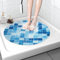 Sicherheits Duschmatte rutschfest 60 x 60 cm Runden, Weich Komfort Badematte mit Ablauflöchern, PVC-Luffa Massage Duschmatten für Nassbereiche, Schnell trocknend