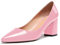 Zamikoo Damen Pumps mit Absatz, Elegant Pumps mit Blockabsatz Damen Schuhe 6.5CM Lack Baby Pink EU36