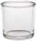 Matches21 Pot de fleurs rond en verre transparent, 1 pièce, diamètre : 12 x 12 cm