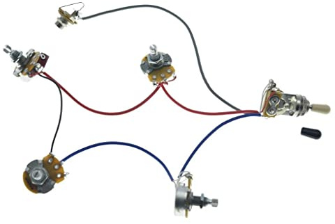 Gitarre Vorverdrahteter Kabelbaum Humbucker lötloser Kabelbaum 2V2T mit 500K Töpfen und 3-Wege-Kippschalter für SG G-400 Serie