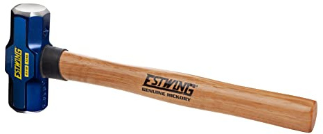 Estwing Engineer Hammer, 2.5 lb Forged Head, 14-Inch Hickory Wood Handle, Induction Hardened and Tempered for Demolition, Brick Setting, Tile Work, and Construction, Model #62312