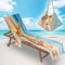 Surwin Urlaub Schonbezug Für Gartenliege Strandliegenauflage Frottee Liegenauflage Stuhl Strandtuch Sun Lounger Bezug mit Tasche Sporthandtuch für Garten Schwimmen Sommer (75x210cm,Seestern)