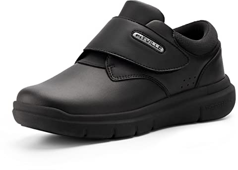 FitVille Scarpe Uomo Pelle Extra Larghe Scarpe con Chiusura a Strappo Sneaker Regolabile per Piedi Sensibili 43 EU Larga