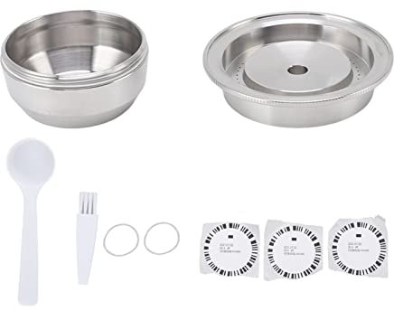 Capsule De Café Réutilisable Pour Machine à Café NESPRESSO Vertuoplus Plus NESPRESSO Vertuoline GCA1 Delonghi ENV, Capsule De Café Rechargeable En Acier Inoxydable Avec Brosse Cuillère