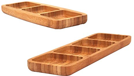 Generisch Juego de 2 cuencos de bambú para aperitivos ecológicos