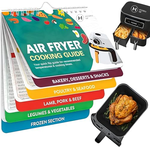 Air Fryer Cookbook, Air Fryer Cheat Sheet Magnets Cooking Guide Booklet, Air Fryer Recipe Book, Instant Air Fryer Accessories for Oven Cooking Pot Temperature and Kitchen Conversions by Hydro