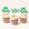 Blumomon 24 Stück St.Patrick's Day Cupcake Toppers Glitter Party Cupcake Toppers Oh baby Cupcake Toppers Glitter Party Cupcake Toppers Baby shower Kuchen deko Party Dekorationen Kuchendekoration