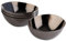APS 40791 Schale PEBBLES, 4er-Set, Edelstahl, PVD-beschichtet, 6,5 x 6 cm, Höhe 2,5 cm, Gunmetal-Look