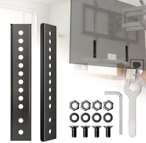Gadgetzan TV Mount Extension Bracket Kit,TV Mount Extender Designed for Low Vesa Pattern TV’s,Steel Wall Mount Extension Bracket Plate- 2 Pcs