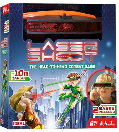 IDEAL Laser Shoot: Electronic Laser Battle Game, head-to-head combat game, for 2 players, for family and kids ages 7+