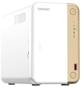 Qnap TS-262 Turbo Station NAS (processore Intel® Celeron® N4505 2 core/2 thread, Turbo fino a 2,9 GHz, 4 GB di RAM, 1 porta LAN RJ-45 2,5 GbE) da 12 TB con 2 X 6 TB WD Red Plus