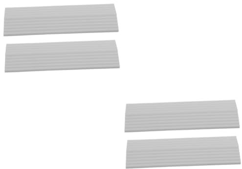FRCOLOR 4 Pcs Step Mat Ramp Doorbell Sill Rise Ground Vacuum Door Thresholds for Exterior Doors Threshold Transition Strip Transition Strips Cord Curb Transitioning Car Plastic