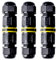 3Pcs Waterproof Cable Connector, Waterproof Junction Box,IP68 Connector External Sleeve Coupler 3-core Outdoor Connector 2-Way Outdoor Extension Electrical Cable Protector Diameter Ø5mm-9mm