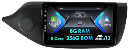MISONDA 8G+256G - Radio de Coche Android Doble DIN para CEED JD (2012-2018) - CarPlay Inalámbrico/Android Auto/DSP - Cámara y Micrófono - SWC BT Dab RDS