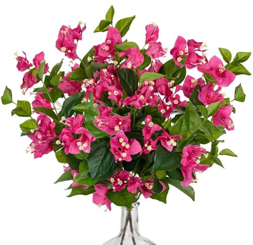 Arborus 2 STK Künstlich Blumenstrauß für Vase 51 cm Kunstzweige Frühling Künstliche Zweige Blüend Bougainvillea Kunstblumen wie Echt Dekoblumen für Vase Tisch Regal Deko im Zimmer Büro Hotel