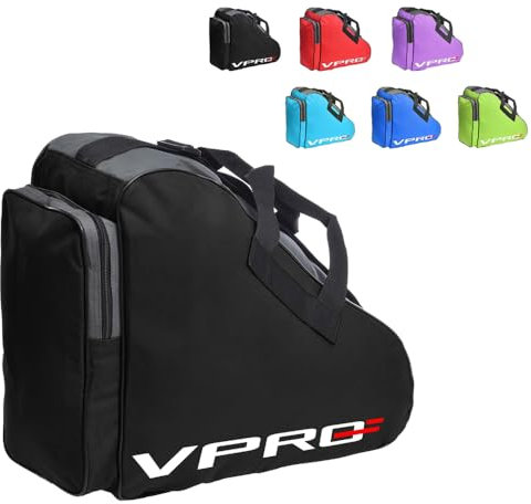 VPRO Schlittschuhtasche,Roller Skate Bag, Inliner Tasche, Ice Skate for Children/Adults, mit Tragegurt und Reißverschluss (eisenhaltig)