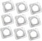 UKCOCO 10pcs High Temperature Resistant Aluminum Foil Stove Burner Covers Oil Cleaning Pads for Gas Oven Square Shape Suitable for Gas Stove Tops
