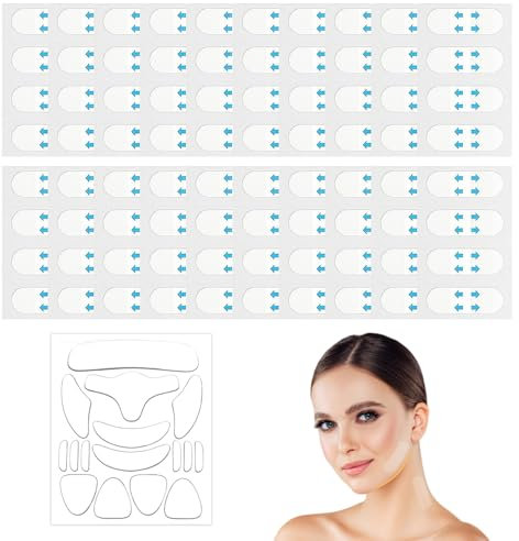 80 Pezzi Di Patch Di Sollevamento Del Viso E 1 Set Di Patch Di Faccia In Silicone, Forniture Per La Cura Del Viso, Strumenti Di Sollevamento Del Viso E Cerotti Antirughe Per Il Viso.