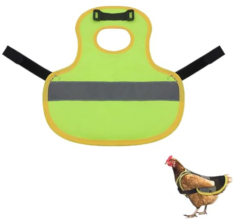 Ceeyoll hühnersattel,warnweste hühner,warnweste huhn,wasser-und feuchtigkeitsbeständig,verstellbar, selbstklebend,warnweste für hühner,geeignet für Geflügel,schützt Rücken und Flügel