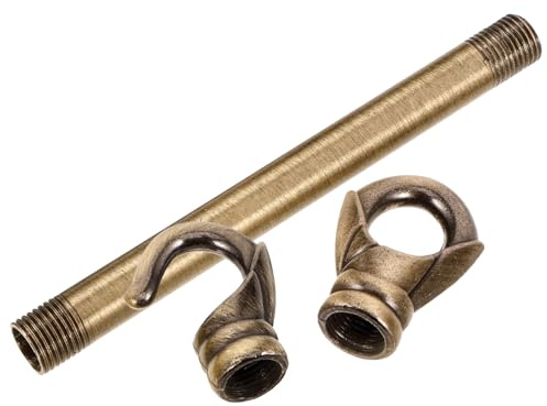 STOBOK Kronleuchter Hängestange Metall 10cm mit Haken Deckenlampe Aufhängung Belastbar für Industriebeleuchtung und Lampenzubehör