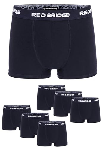 Redbridge Herren Boxershorts Set – 6er Pack enganliegende Unterhosen aus Baumwolle – Elastischer Bund mit Logo – Bequeme Unterwäsche im klassischen Schnitt