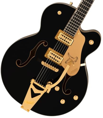 Gretsch Synchromatic Falcon Hollow Body Single-Cut Bigsby Black - Halbakustik Gitarre