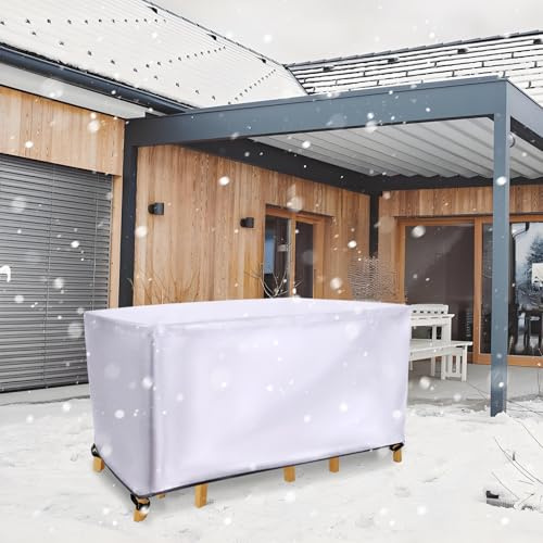 HNBFKD Schutzhülle Gartenmöbel Abdeckhaube - 110x90x100cm/LxWxH Wasserdicht für Abdecken von Rechteckigen, Quadratischer oder ovaler Tisch Terrassentisch, Rattan-Möbel Gartenmöbel Geeignet